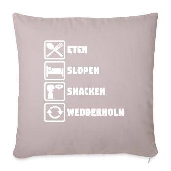 Low German - Sofa pillowcase 17,3'' x 17,3'' (45 x 45 cm) - light taupe - Front