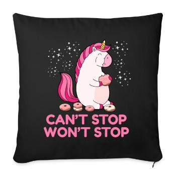 Can't Stop Won't Stop - Sofakissenbezug 45 x 45 cm - Schwarz - Vorne