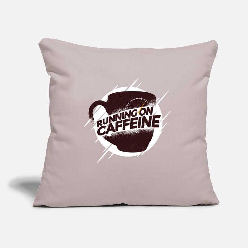 Coffee Caffeine Coffee Bean - Running on caffeine Sofa pillowcase 17,3'' x 17,3'' (45 x 45 cm)