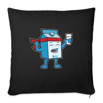 Héros du lait - Housse de coussin décorative 45 x 45 cm - noir - Devant