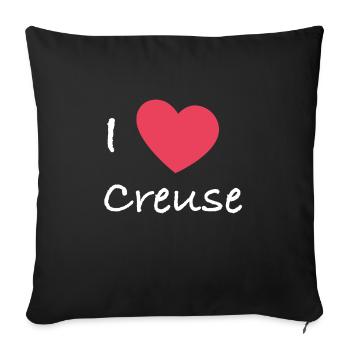 I Love Creuse - Housse de coussin décorative 45 x 45 cm - noir - Devant