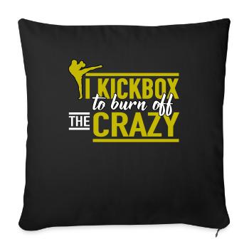 Kickboxing Kickboxer Martial Arts Kickboxing - Sofa pillowcase 17,3'' x 17,3'' (45 x 45 cm) - black - Front