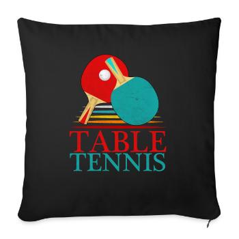 Raquette de tennis - Housse de coussin décorative 45 x 45 cm - noir - Devant