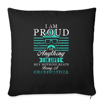 Proud Best Grandpa Gift Grandchild Grandfather - Sofa pillowcase 17,3'' x 17,3'' (45 x 45 cm) - black - Front