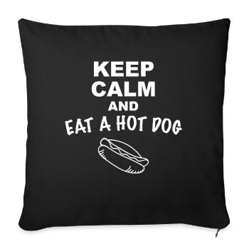 Hot Dog - Housse de coussin décorative 45 x 45 cm - noir - Devant