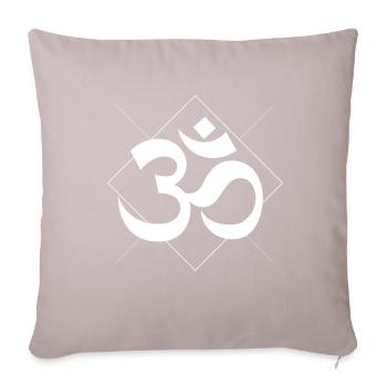 OM sign - Sofa pillowcase 17,3'' x 17,3'' (45 x 45 cm) - light taupe - Front