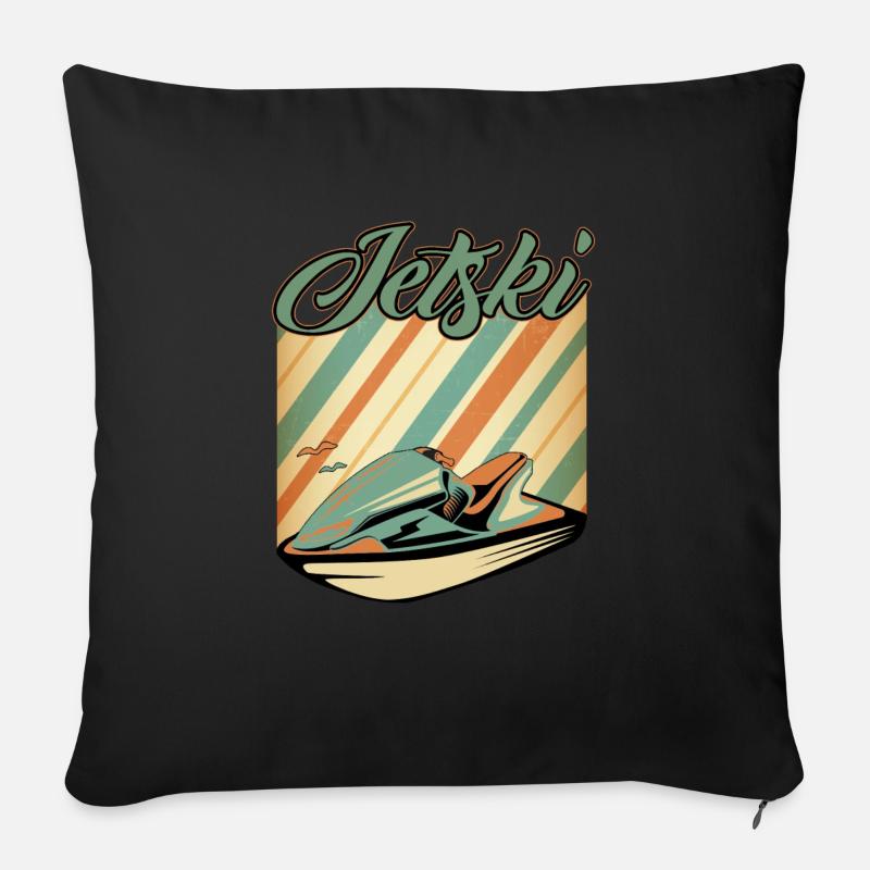 Jetski - Sofakissenbezug 45 x 45 cm - Schwarz