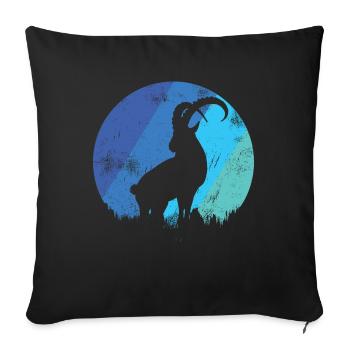 Capricorne Capricorne griffé - Housse de coussin décorative 45 x 45 cm - noir - Devant