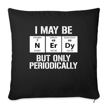 Chimie Tableau périodique - Housse de coussin décorative 45 x 45 cm - noir - Devant