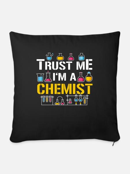 Chemiker - Sofakissenbezug 45 x 45 cm - Schwarz