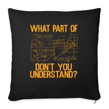 Physicien Mathématiques Mathématiques Physique Professeur - Housse de coussin décorative 45 x 45 cm - noir - Devant