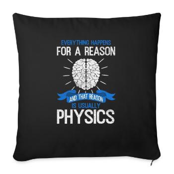 Physik - Sofakissenbezug 45 x 45 cm - Schwarz - Vorne