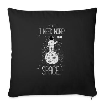 astronaut - Sofa pillowcase 17,3'' x 17,3'' (45 x 45 cm) - black - Front
