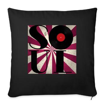 Soul Vinyl Musiker Musik Vintage Retro Jazz 80er - Sofakissenbezug 45 x 45 cm - Schwarz - Vorne