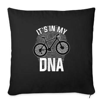 Fahrradfahren - Sofakissenbezug 45 x 45 cm - Schwarz - Vorne