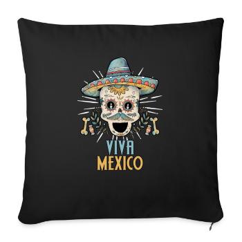 Mexiko - Sofakissenbezug 45 x 45 cm - Schwarz - Vorne