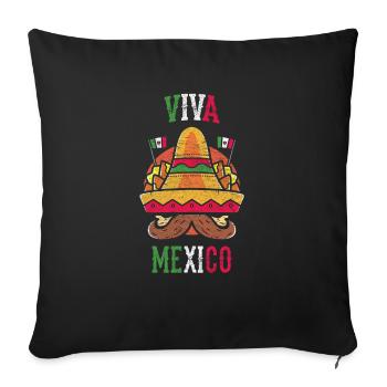 Mexico sombrero - Sofa pillowcase 17,3'' x 17,3'' (45 x 45 cm) - black - Front