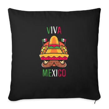 Sombrero Mexico Mexican - Sofa pillowcase 17,3'' x 17,3'' (45 x 45 cm) - black - Front