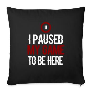 Gamer gamers gaming - Sofa pillowcase 17,3'' x 17,3'' (45 x 45 cm) - black - Front