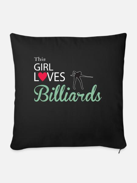 Billiard - Sofakissenbezug 45 x 45 cm - Schwarz