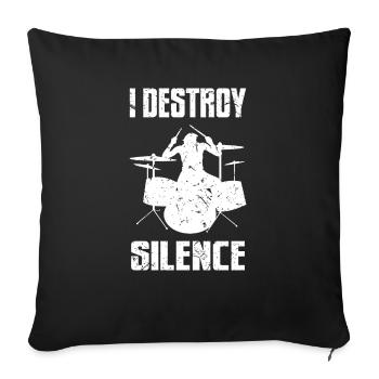 Drummer Drumsticks Drums - Sofa pillowcase 17,3'' x 17,3'' (45 x 45 cm) - black - Front