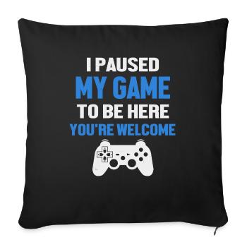 Jeux - Housse de coussin décorative 45 x 45 cm - noir - Devant