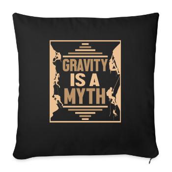 Climbing climber climbing wall mountaineering - Sofa pillowcase 17,3'' x 17,3'' (45 x 45 cm) - black - Front