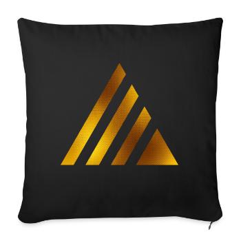 TRIANGLES TRIANGLE GOLD 4 - Sofa pillowcase 17,3'' x 17,3'' (45 x 45 cm) - black - Front