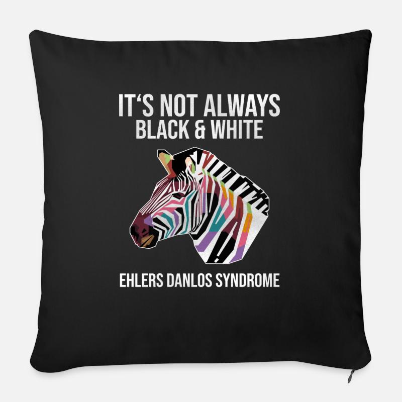 Ehlers Danlos Syndrom Black White Zebra - Sofakissenbezug 45 x 45 cm - Schwarz