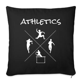 Maillot de sport athlétique - Housse de coussin décorative 45 x 45 cm - noir - Devant