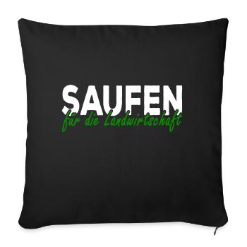 FARMER - Sofa pillowcase 17,3'' x 17,3'' (45 x 45 cm) - black - Front