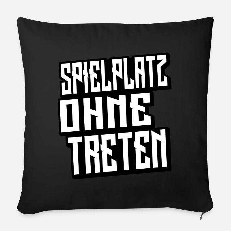 Terrain de jeu v2 - Housse de coussin décorative 45 x 45 cm - noir