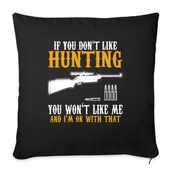chasseur - Housse de coussin décorative 45 x 45 cm - noir - Devant