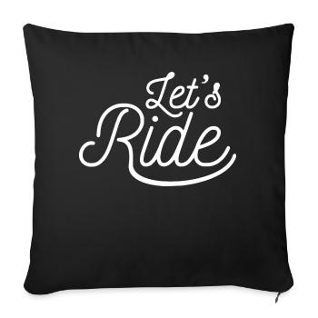 laisse monter blanc - Housse de coussin décorative 45 x 45 cm - noir - Devant