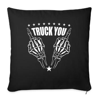 Truck Driver Truck Trucker Trucker Gift - Sofa pillowcase 17,3'' x 17,3'' (45 x 45 cm) - black - Front