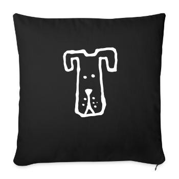 Dog Dog Look Dog Owner Funny Gift - Sofa pillowcase 17,3'' x 17,3'' (45 x 45 cm) - black - Front