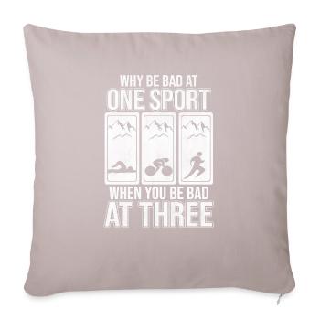 Triathlon triathlete - Sofa pillowcase 17,3'' x 17,3'' (45 x 45 cm) - light taupe - Front