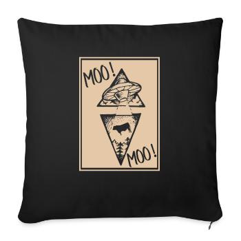 Vaches vaches - Housse de coussin décorative 45 x 45 cm - noir - Devant