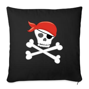 PIRATE - Sofakissenbezug 45 x 45 cm - Schwarz - Vorne