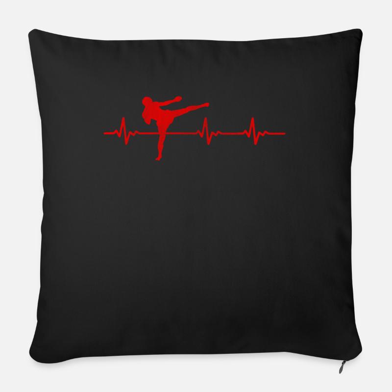 Kickboxer Kickboxen - Sofakissenbezug 45 x 45 cm - Schwarz
