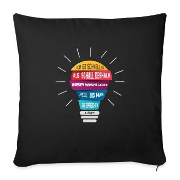 Elektriker T-Shirt - Sofakissenbezug 45 x 45 cm - Schwarz - Vorne