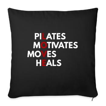 Pilates Motivational Moves guérit l'amour - Housse de coussin décorative 45 x 45 cm - noir - Devant