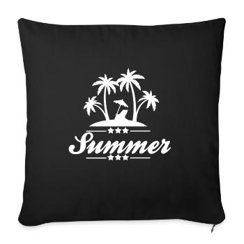 summer - Sofa pillowcase 17,3'' x 17,3'' (45 x 45 cm) - black - Front
