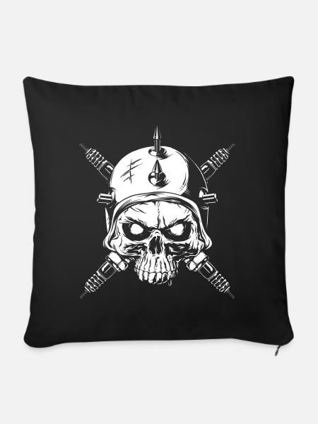 totenkopf 01 shirt tuning tattoo metal biker öl - Sofakissenbezug 45 x 45 cm - Schwarz
