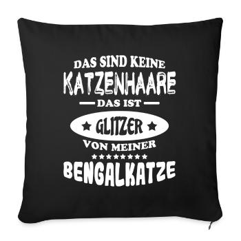 Bengal Cat - Sofa pillowcase 17,3'' x 17,3'' (45 x 45 cm) - black - Front