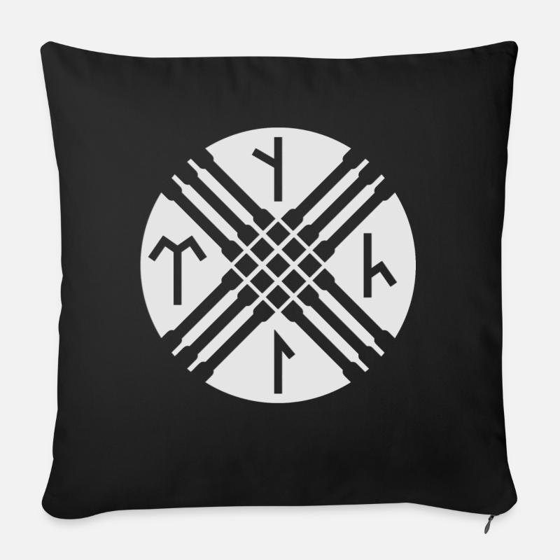 Turk Tengri - Sofakissenbezug 45 x 45 cm - Schwarz