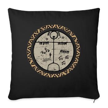 Kamdavulu Tengei - Housse de coussin décorative 45 x 45 cm - noir - Devant