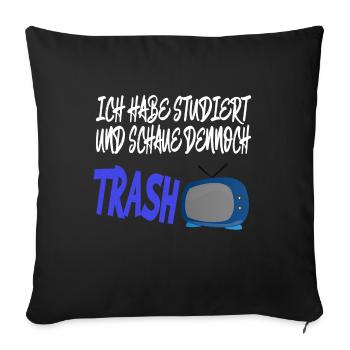 trash tv Studium und bachelor - Sofakissenbezug 45 x 45 cm - Schwarz - Vorne