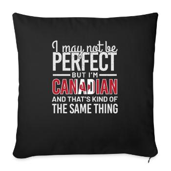 canadien - Housse de coussin décorative 45 x 45 cm - noir - Devant