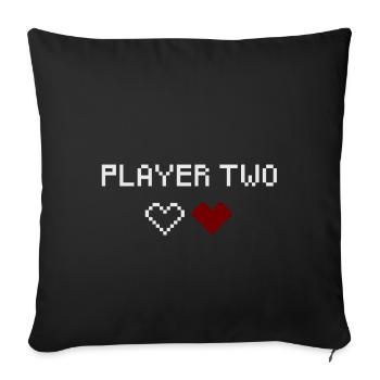 Player Two - Housse de coussin décorative 45 x 45 cm - noir - Devant